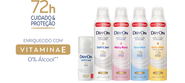 Desodorantes DryOn Hidratação Avançada